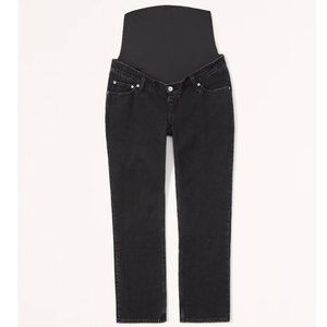 Abercrombie & Fitch Maternity Ankle Straight Jean | Black, Size 24